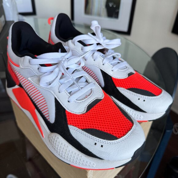 Puma RS-X Reinvention, White Red Blast, Mens Sneakers Size 10.5, Used - Picture 3 of 6